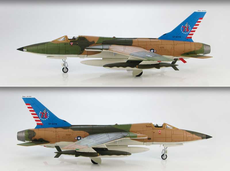 Scale model of an F-105 with Bicentennial tail.