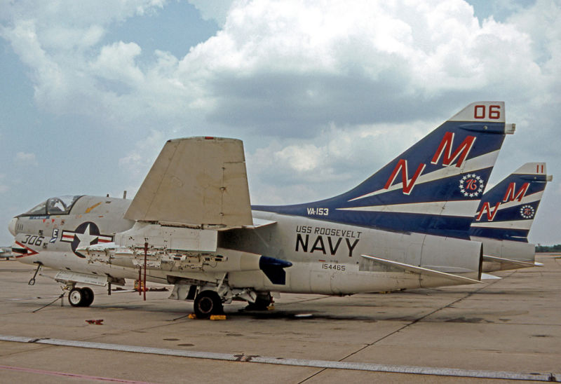 LTV A-7B Corsair II 154465 of VA-153 Squadron at NAS Cecil Field Florida in 1976