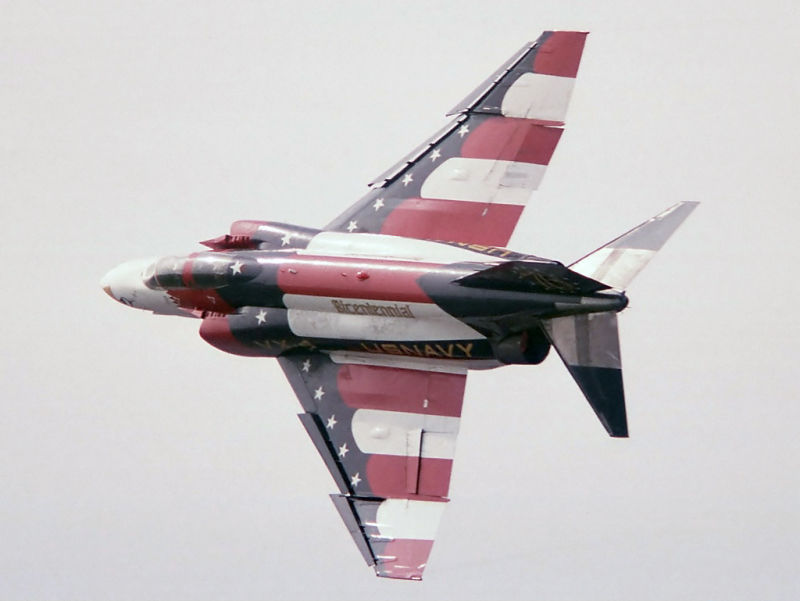 US Navy McDonnell F-4J Phantom II (BuNo 153088) in Bicentennial celebration colours