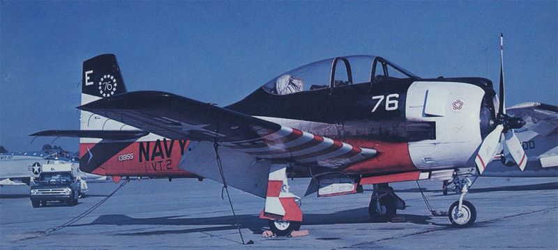 T-28D Trojan Red White and Blue scheme