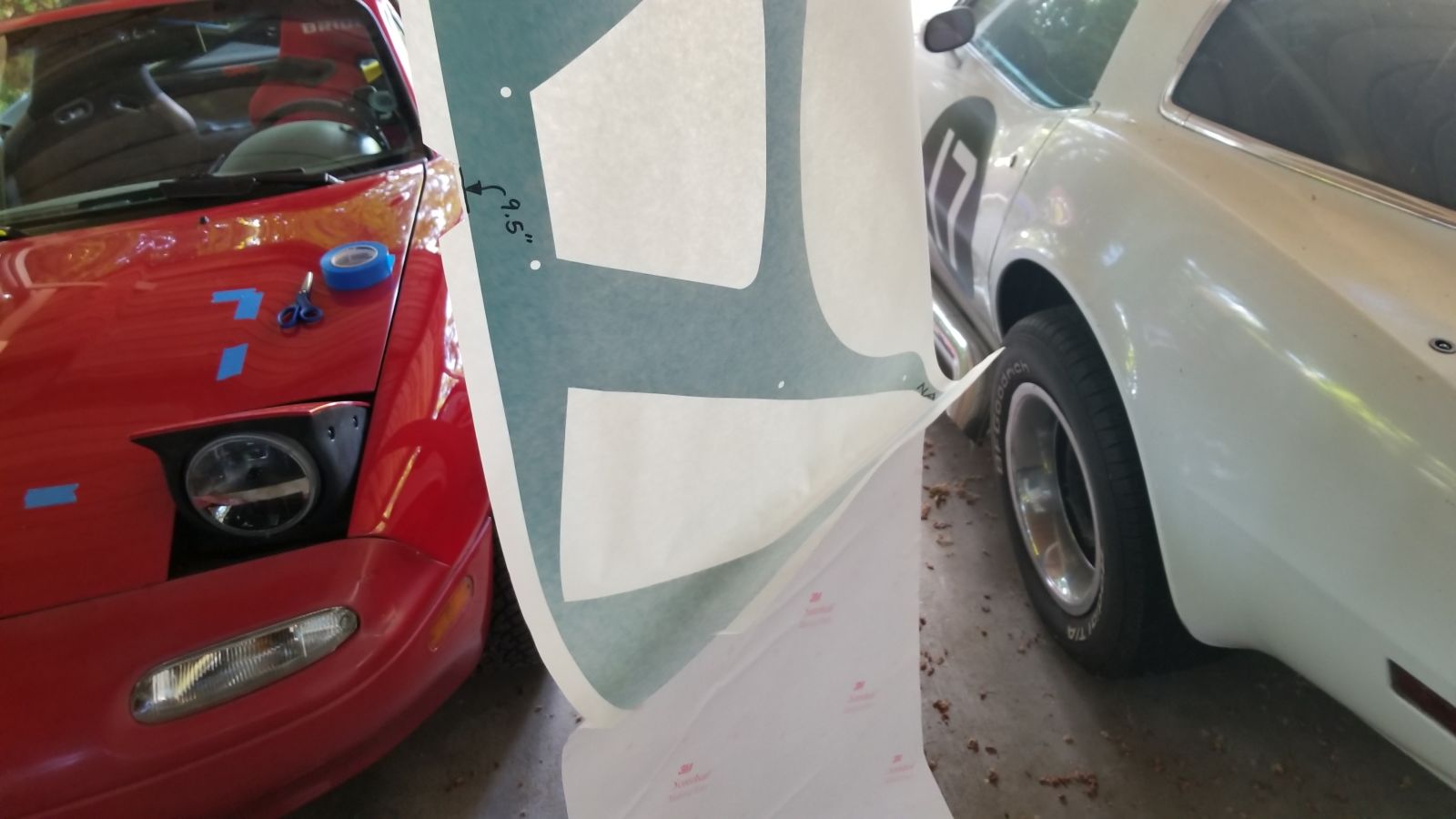 Applying the vinyl was the scariest part. Not joking, I’ve screwed up not one, but three windshield banners. This is not where my talents lay... 