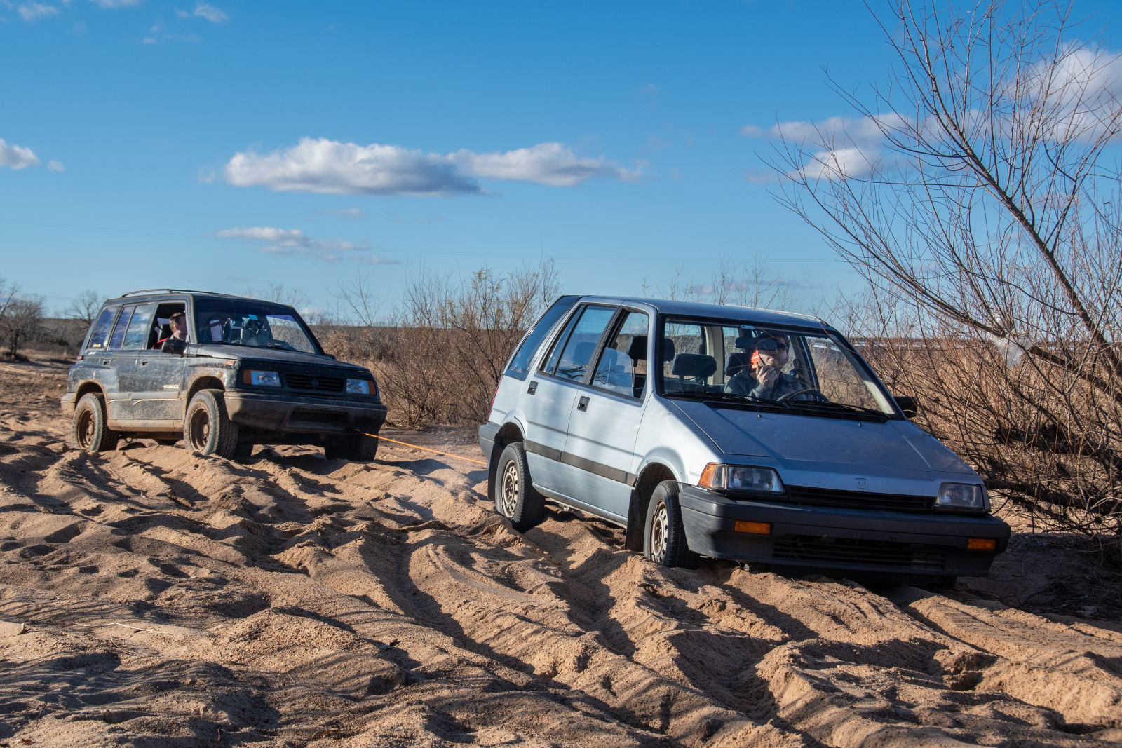 Illustration for article titled A Wagovan, Renegade, Suzuki, and a XTerra Go Offroading