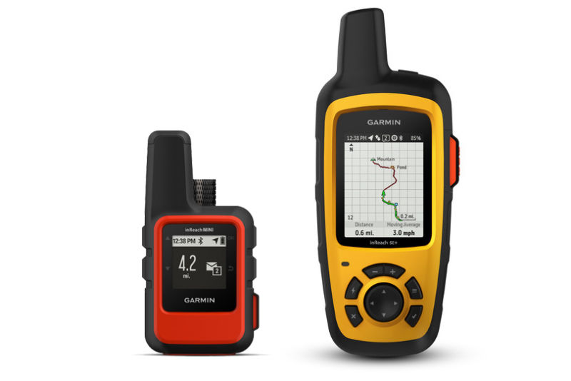 Right: Garmin inReach Mini; Left: Garmin inReach SE