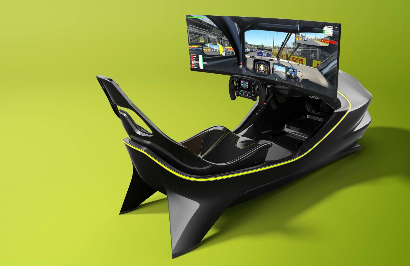 Illustration for article titled When the ultra rich have $74k to blow on a racing simulator.