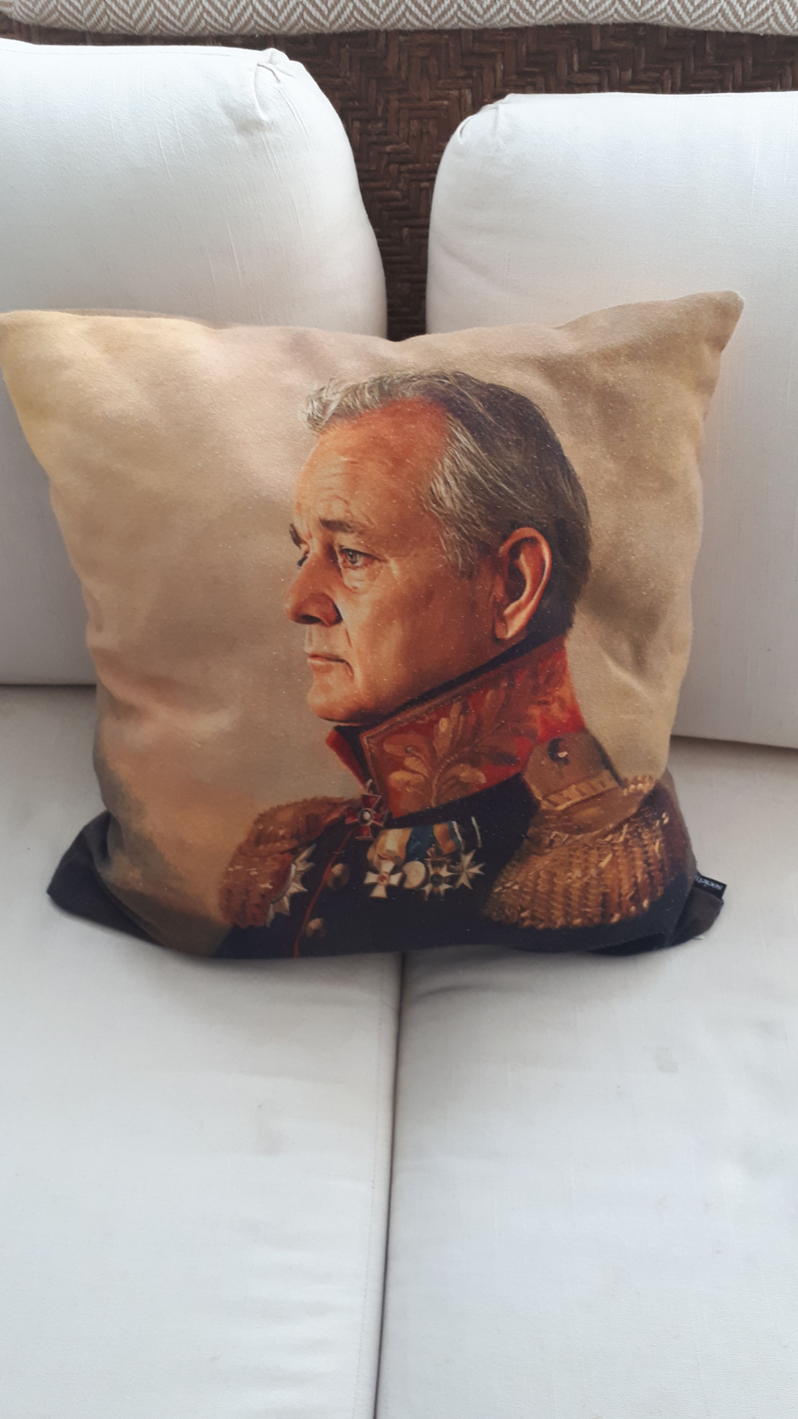Illustration for article titled My hotel room has a Bill Murray pillow.
