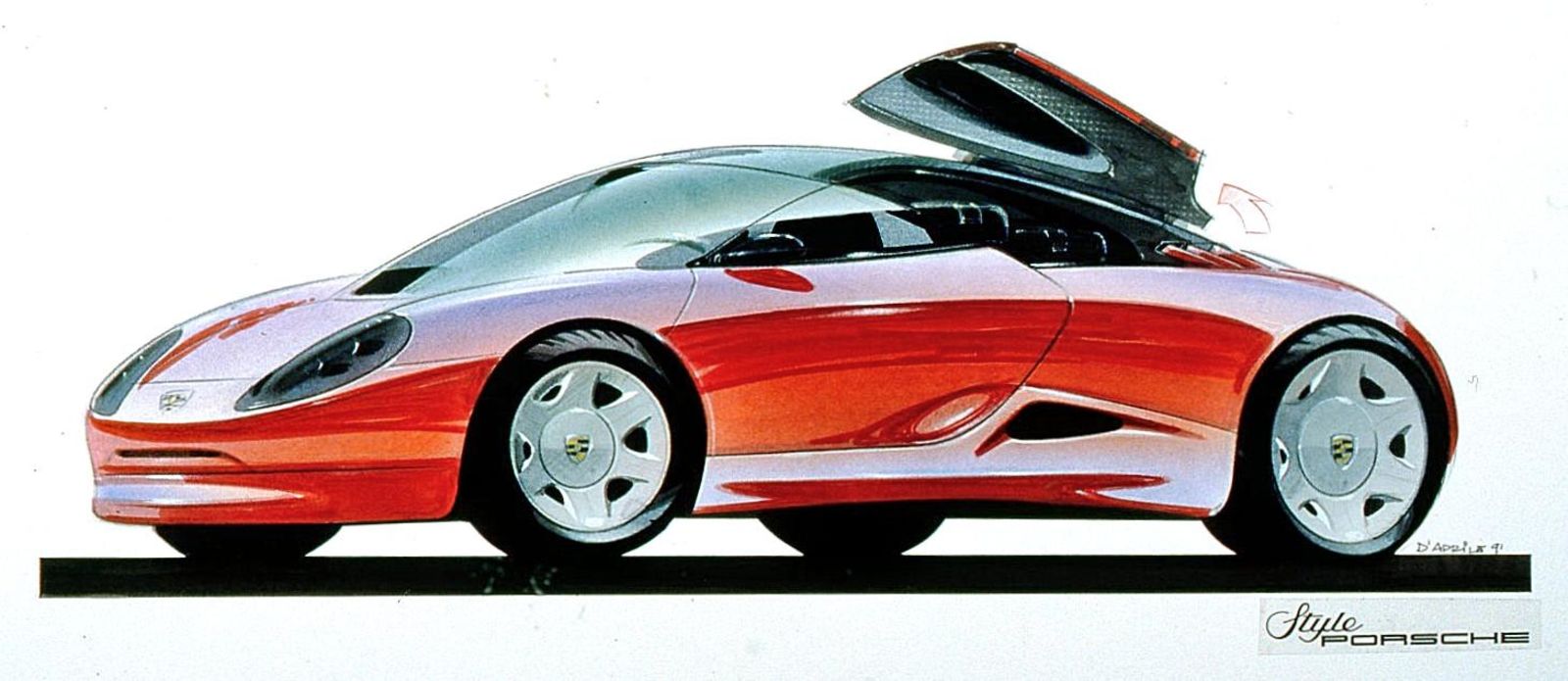 Illustration for article titled Porsche Design Study 1991