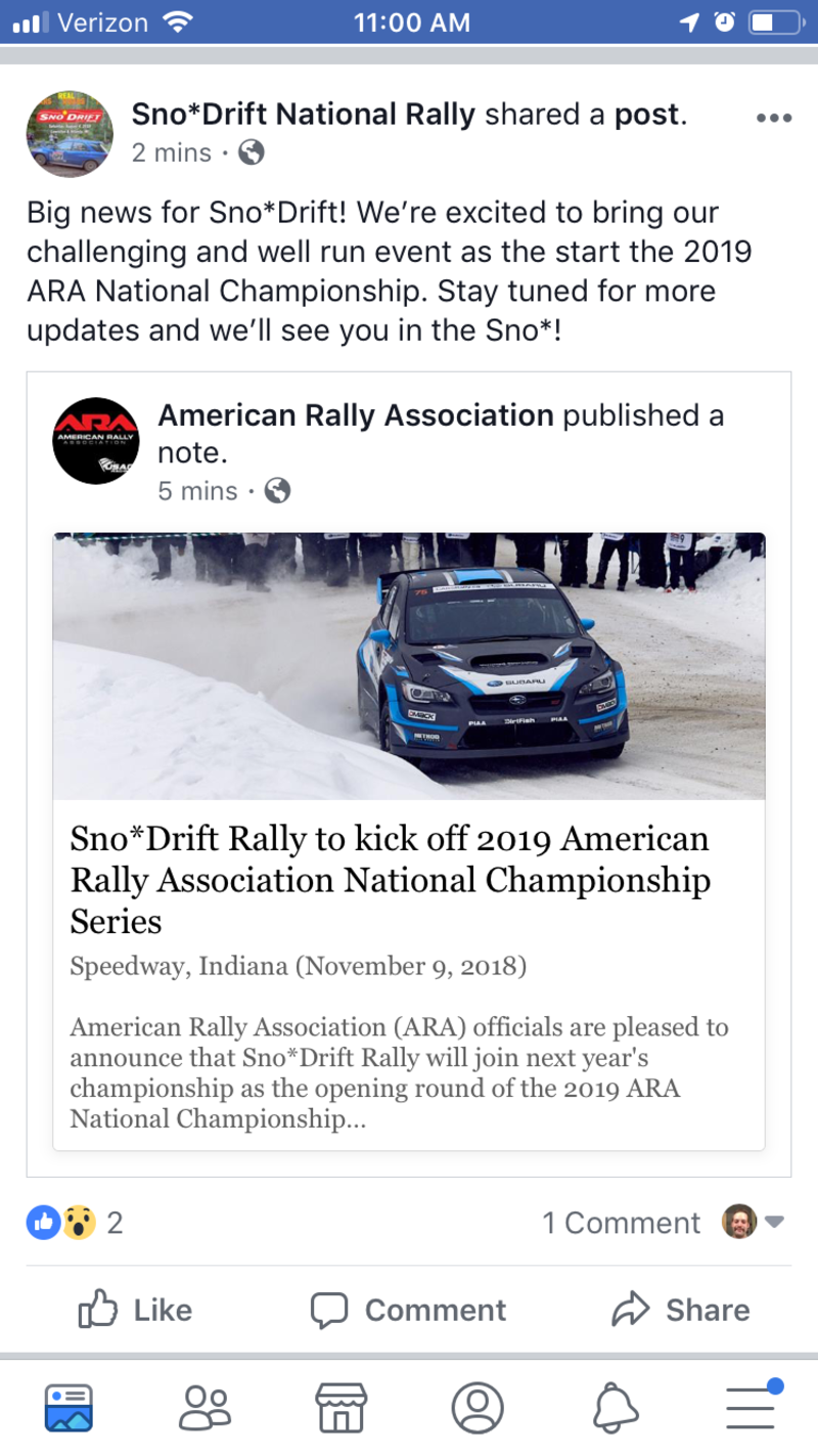 Illustration for article titled Sno*Drift Switching to ARA Fromm Rally America