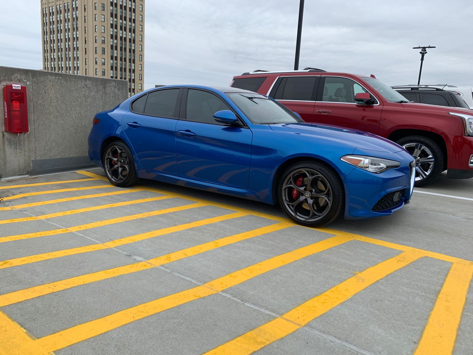 When we got back out to the car this Giulia was on the other side of the space I parked next to.