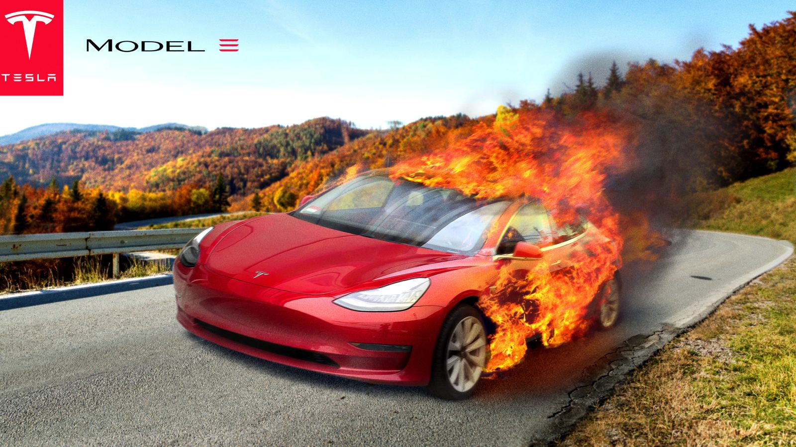 Illustration for article titled New Tesla Model 3 Goes From Zero To Engulfed In Flames In 3.5 Secondsem/em