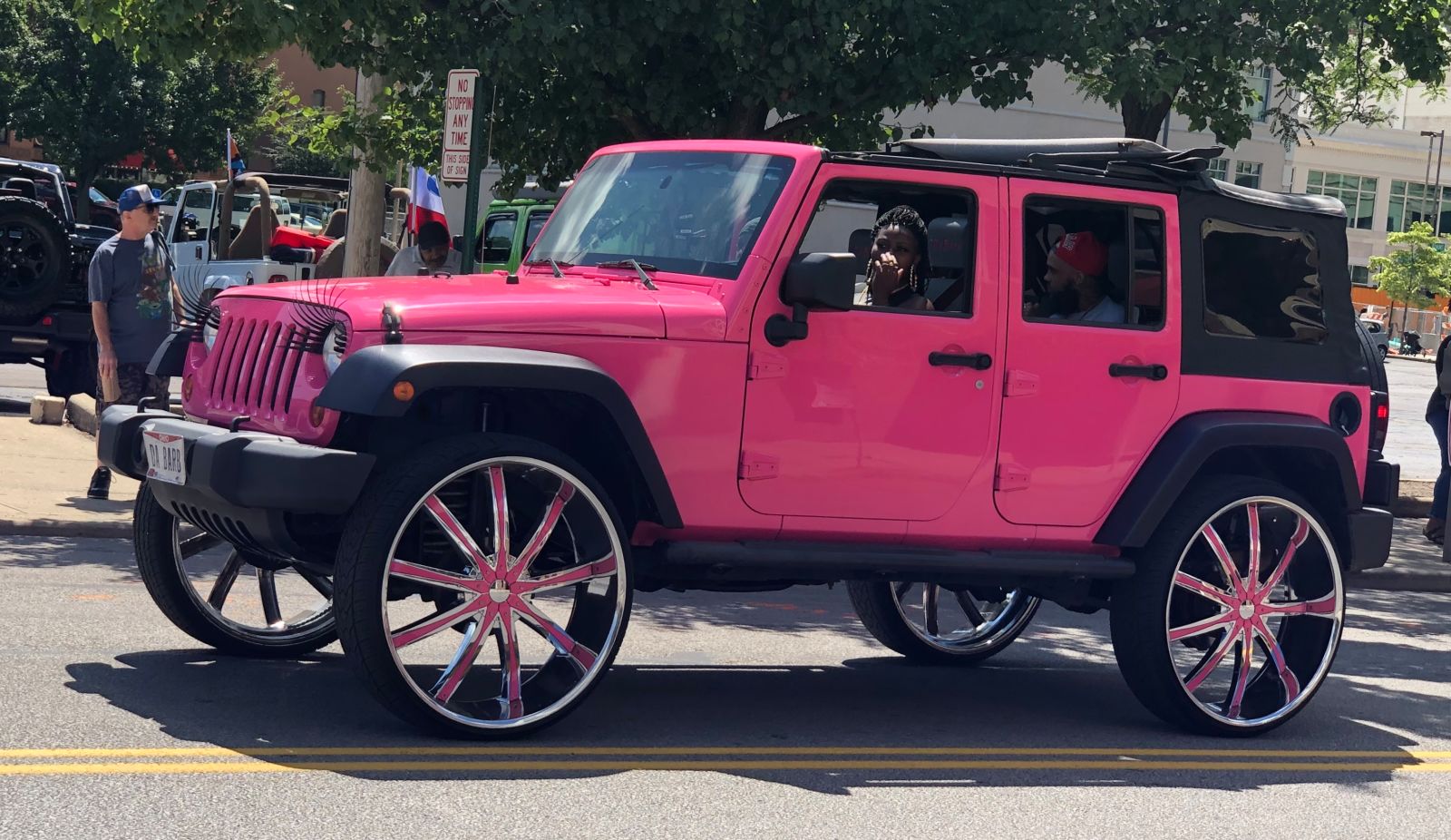 Not my cup of tea, but this family in the parade at the Toledo Jeep Fest looked like they were having a great time. You do you.