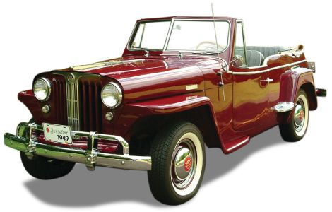 1949 Jeepster, included merely for its stunning beauty. Noteworthy: unlike its contemporary CJs, not only did it have a glovebox, it had a locking glovebox.