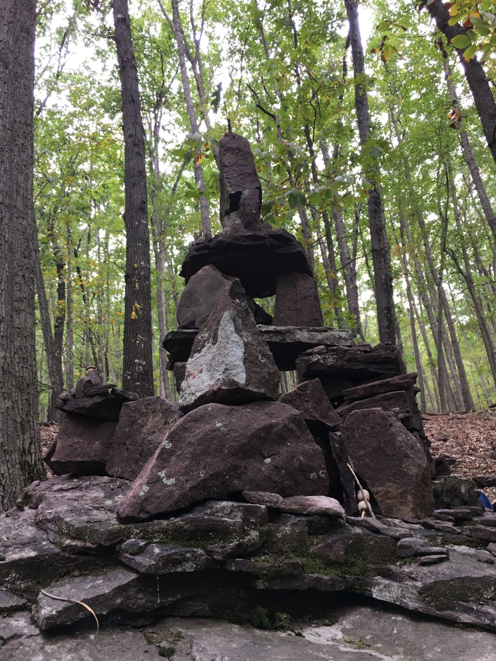 Yes we built this, if you’re hiking in the Seneca rock area and you find this know it was us 🙂