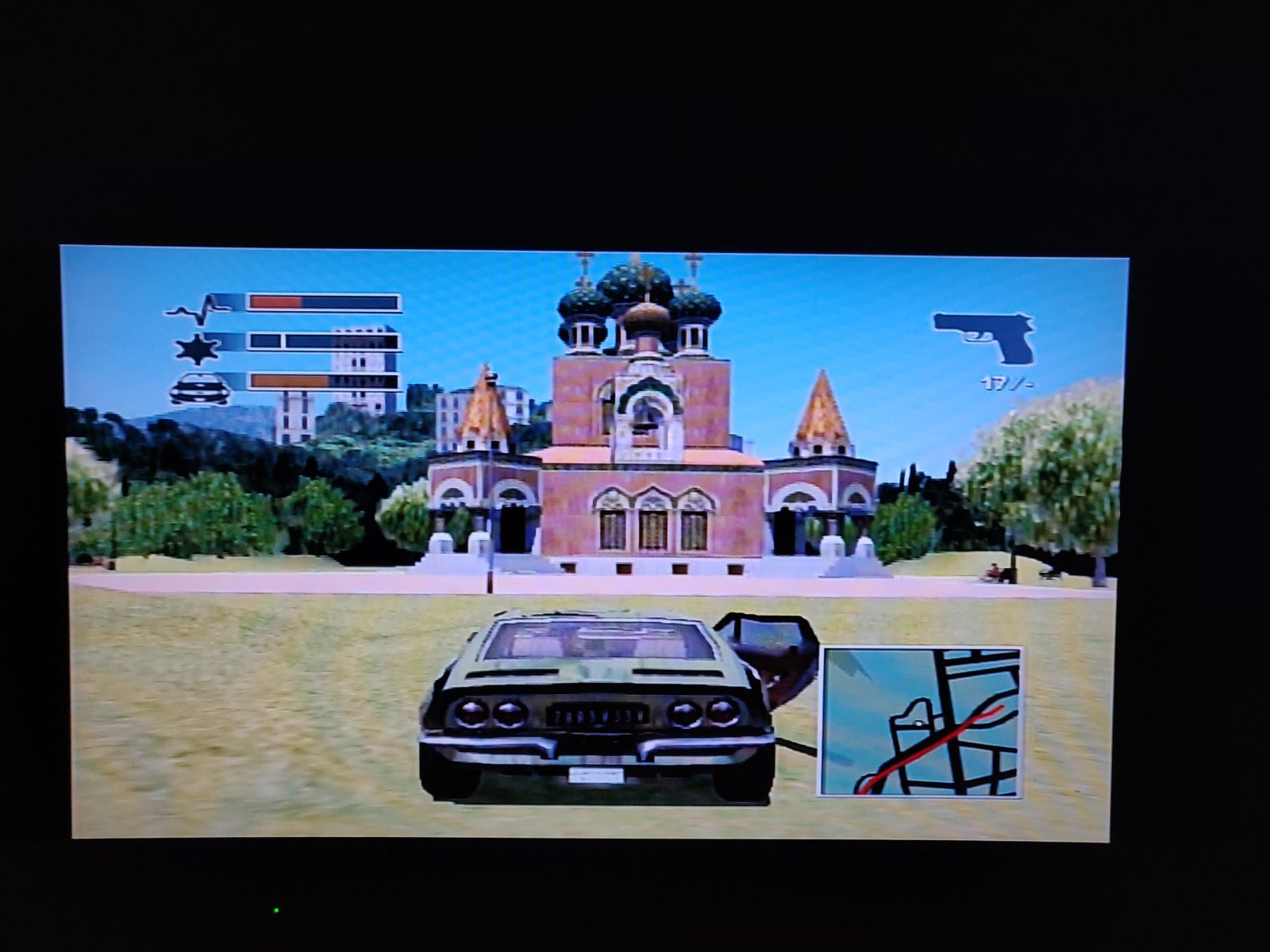 Russian Orthodox Cathedral. It’s pretty low detail in game, but you can see the resemblance, particularly those green bulbs up top.
In the game a “Timmy Vermicelli” is here waiting to kill you.
In real life I didn’t get that close as it’s nowhere near as open as in the game.