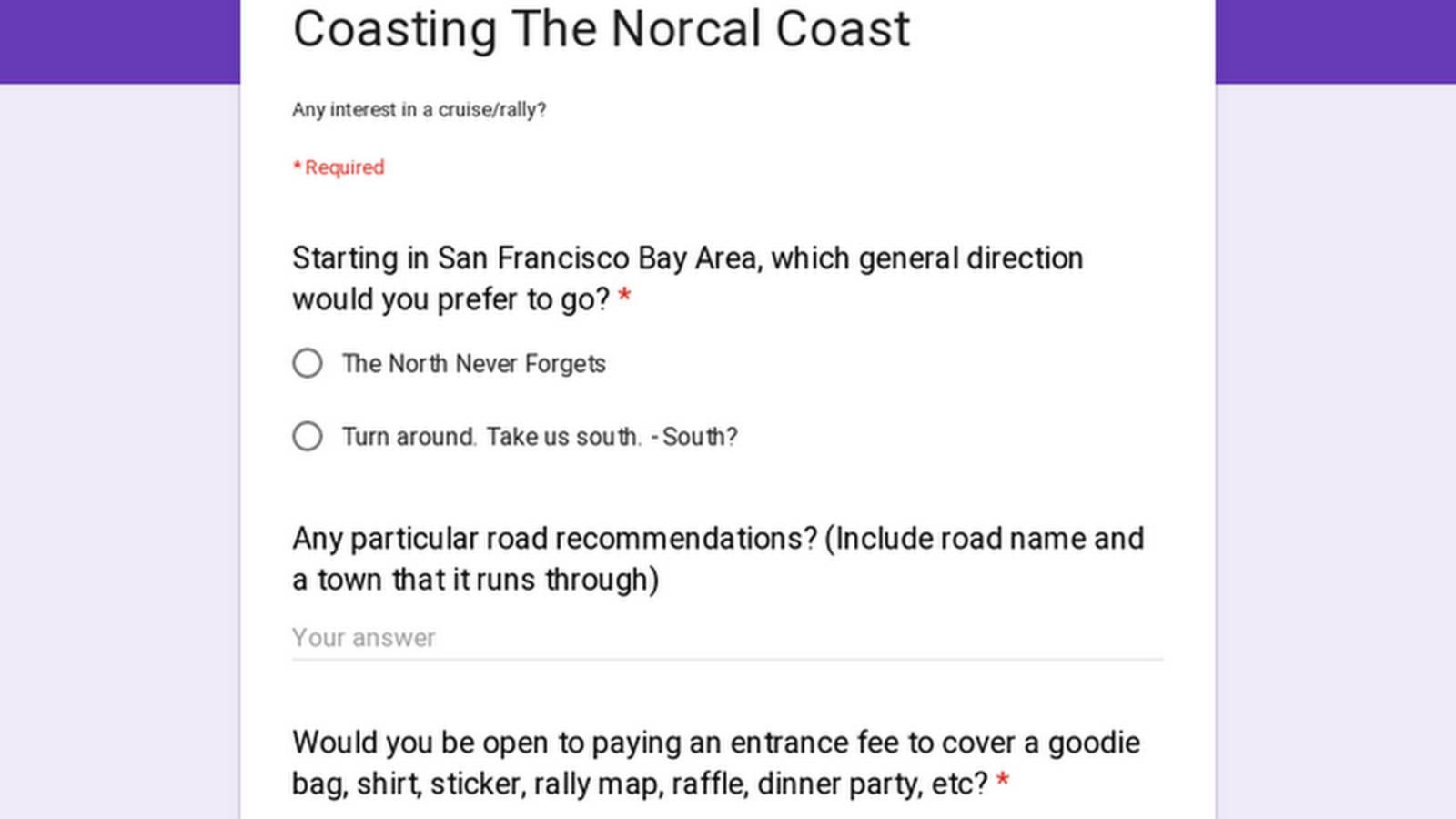 Illustration for article titled Any interest in an extended Norcal Drive?