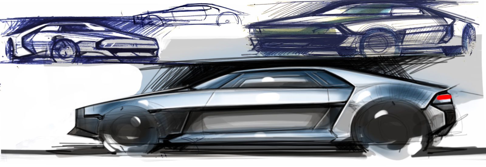 Illustration for article titled First quick sketches of a new DeLorean