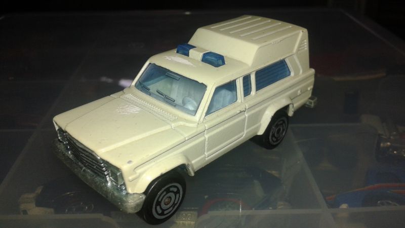 From Majorette...Jeep Wagoneer Ambulance anyone? The rear doors open on this one!