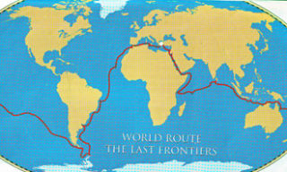 Ocean Explorer I’s route with World Cruise Company, 2000-2001