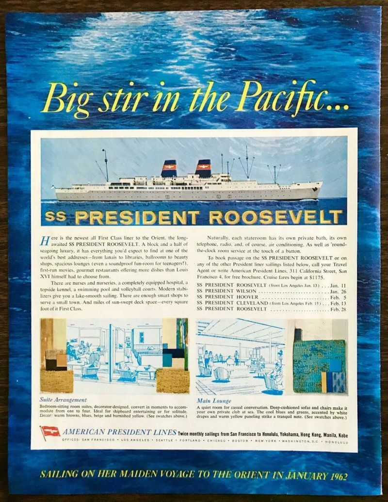 1961 APL magazine ad, highlighting the “new” President Roosevelt