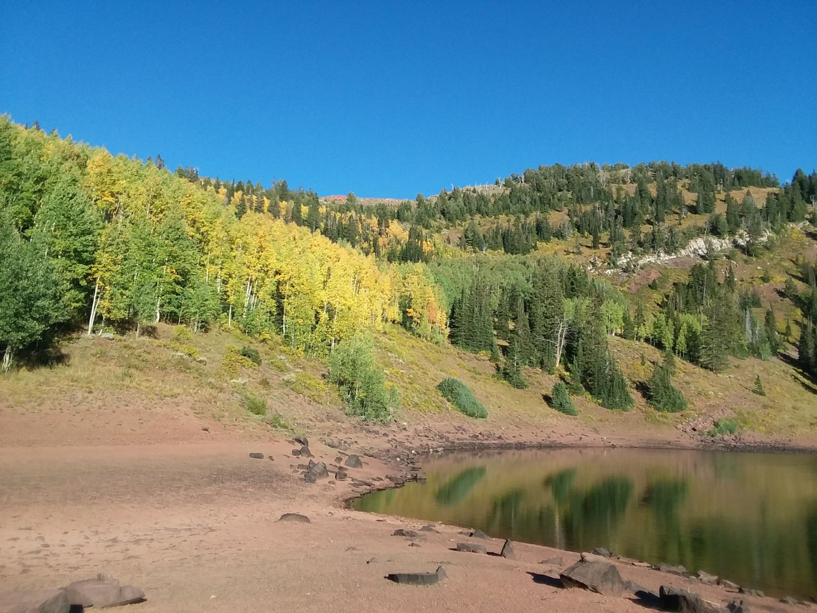 Was loving the fall colors and cooler air up there at around 9,200 feet.