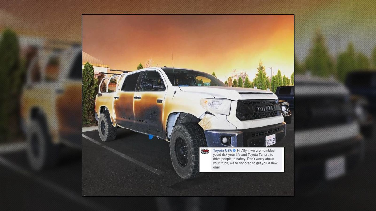 Illustration for article titled Toyota Replaces Nurses Tundra After Heroic Fire Efforts