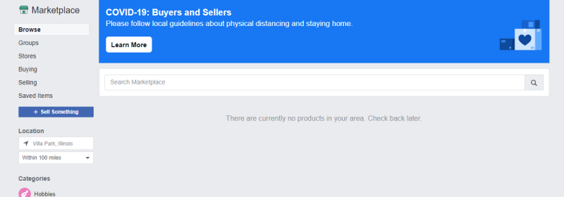 Illustration for article titled FB Marketplace has been glitchy lately. This is new though.