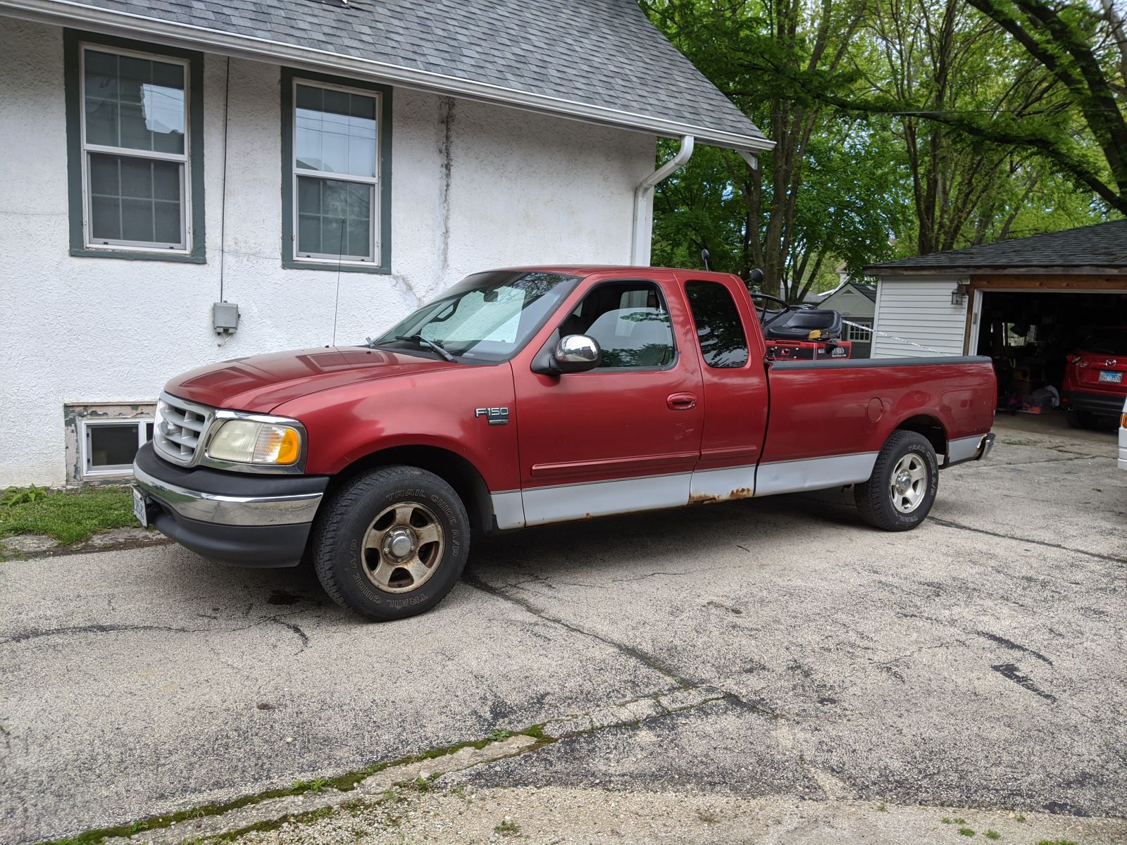 Illustration for article titled How to trade a 4 long piece of I-beam, for a running driving pickup truck