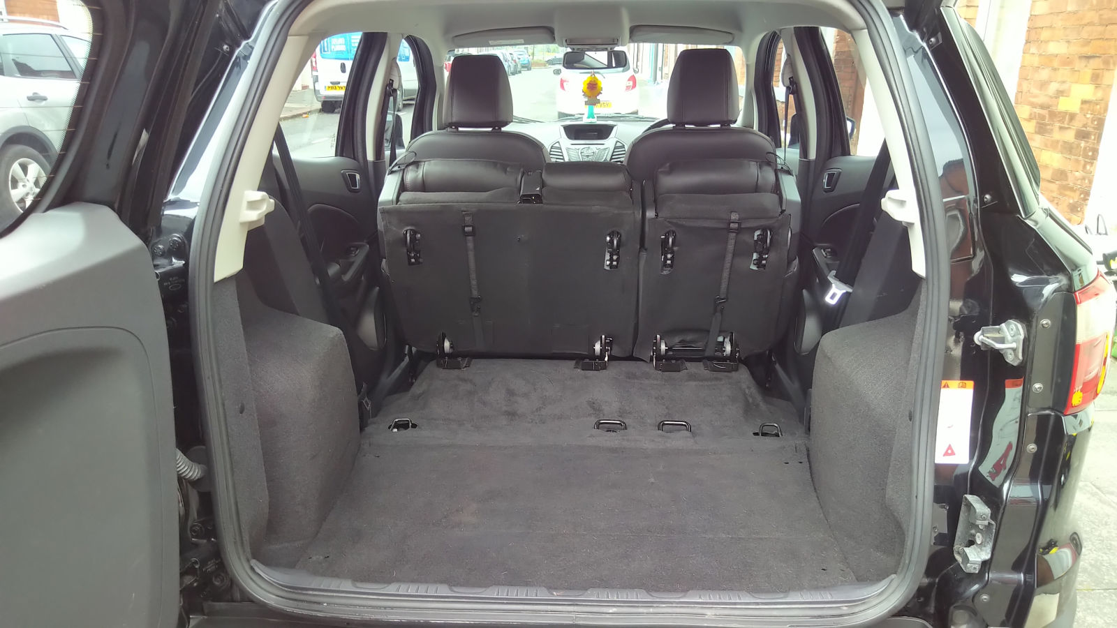 Full size boot, seats folded down and forward 