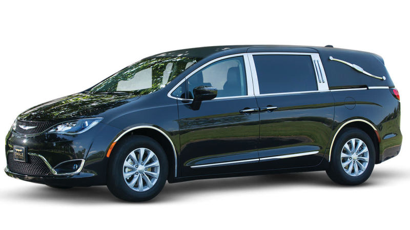Illustration for article titled If we do get shut down, can we ride to the funeral in a Chrysler Pacifica hearse?