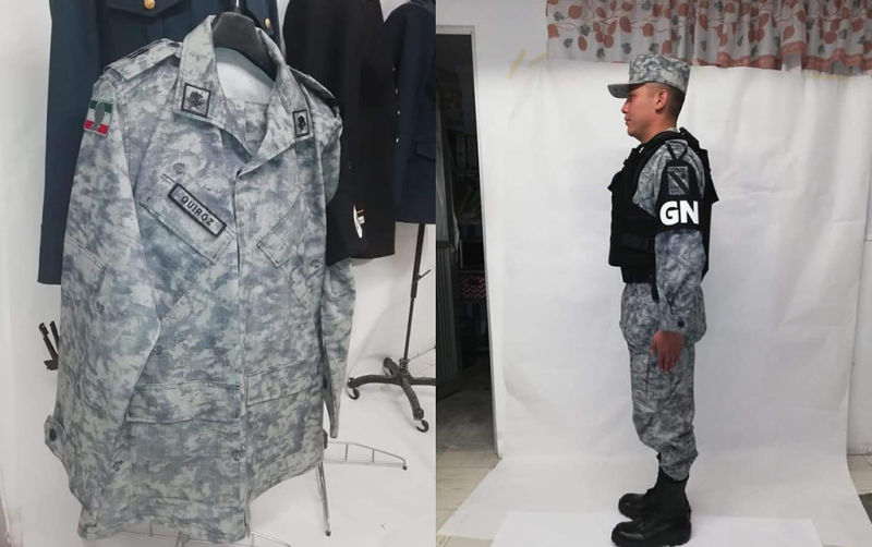 This is what the uniform is supposed to look like, the shoulder patch is the Army’s flag.