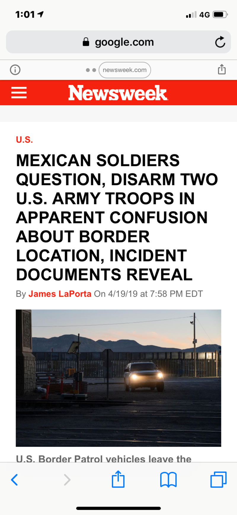Illustration for article titled Mexican soldiers disarm US soldiers inside US territory.