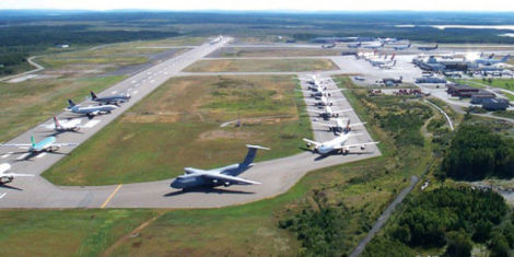 The airport at Gander, Newfoundland following September 11 