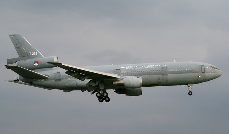 One of two KDC-10s operated by the Royal Netherlands Air Force. The KDC-10 is a tanker converted from an existing airliner. (Sebastian Barheier)
