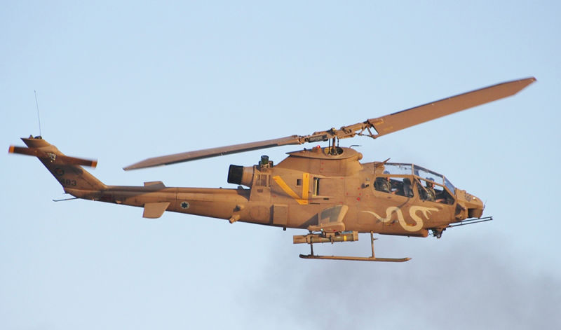 An Israeli AH-1F Cobra, which served the IDF for more than 20 years before being replaced by the AH-64 Apache. Note the improved flat plate cockpit glass. (Oren Rozen)
