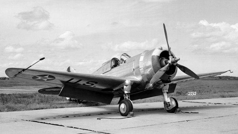 Curtiss P-36A Hawk, which formed the basis of the XP-37. (NASA)