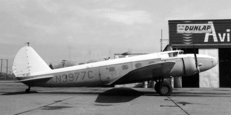 An early model 247 with a forward angled windscreen to eliminate glare on the windscreen from the cockpit gauges. Later models had a traditional windscreen, and the cockpit lights were shaded by a dashboard extension over the control panel. (Charles M. Daniels)