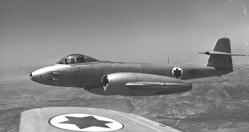 Gloster Meteor F.8 of the Israeli Air Force in 1954 (Fritz Cohen)