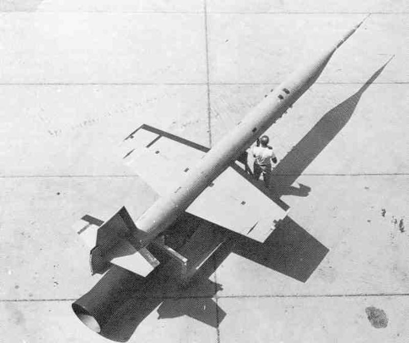 The Lockheed X-7 missile, with its trapezoidal wings (Author unknown)