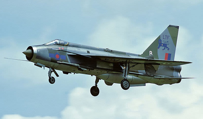 English Electric Lightning F3 photographed at Mildenhall in 1974 (Mike Freer)