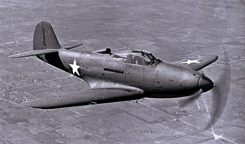 Bell P-39 Airacobra of 8th Fighter Group 36th Fighter Squadron over New Guinea in 1942 (Author unknown)