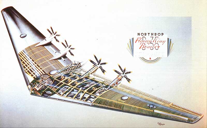 A cutaway of the YB-35 bomber. (Northrop?)
