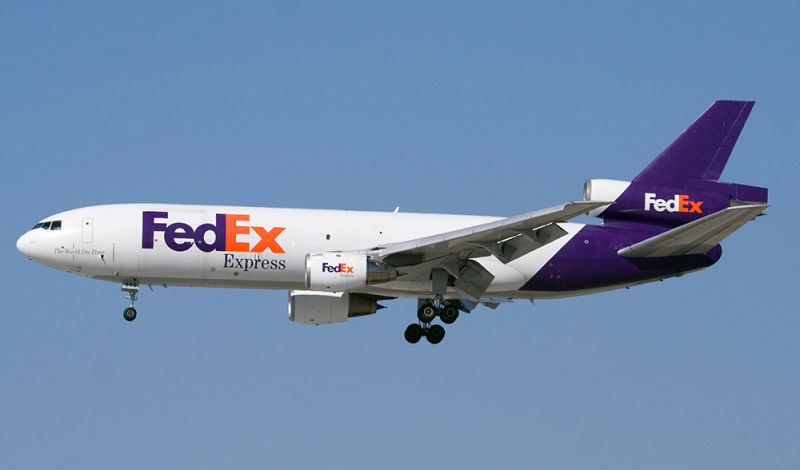 A FedEx MD-10, an updated version of the DC-10, lands at San Jose International Airport in 2008. The future for the venerable DC-10 lies with cargo, not passengers. (Dylan Ashe)