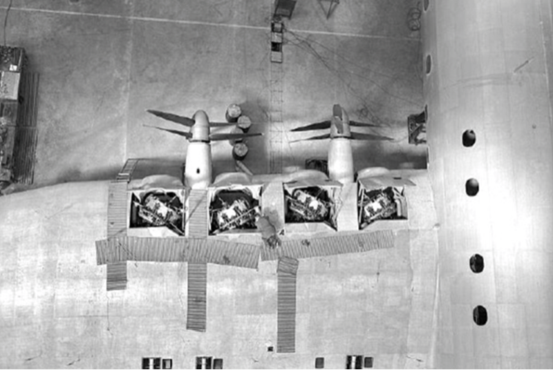 The Bristol Centaurus engines, mounted at an angle and turning the contra rotating propellers through a gearbox. (Airbus, Filton via History.net)