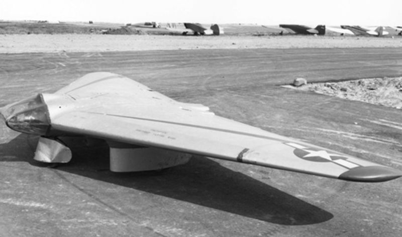 The MX-334, an unpowered glider used to test the concept of the XP-79. (US Air Force)