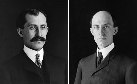 Orville and Wilbur Wright, photographed in 1905 (US Library of Congress)