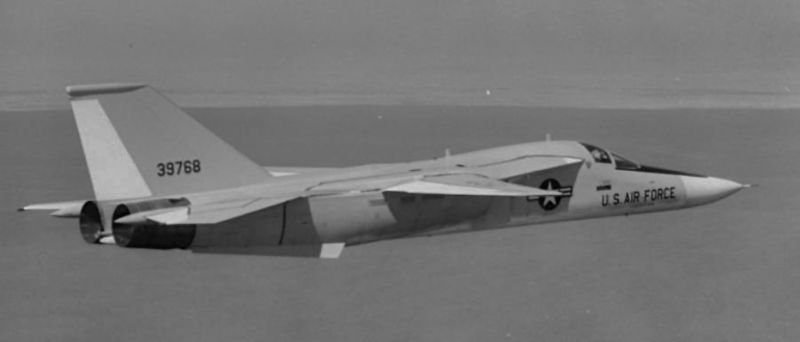 F-111 prototype No. 1 during a test flight (US Air Force)