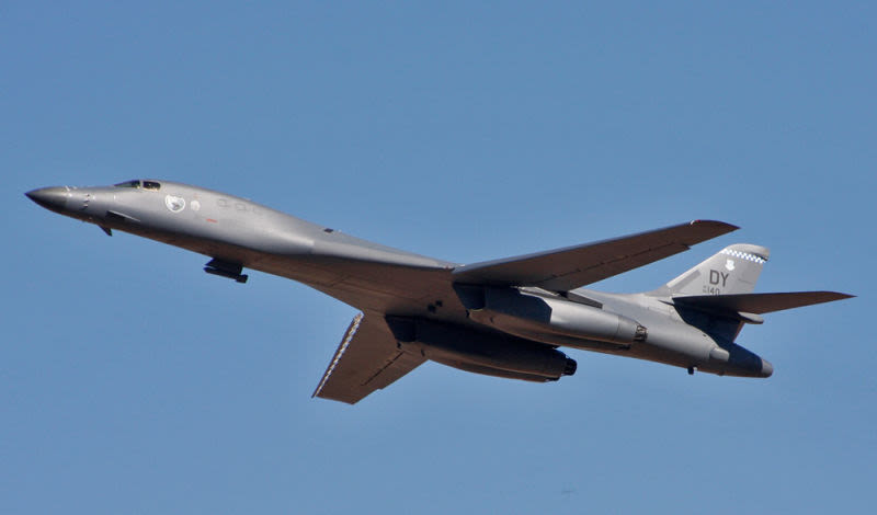 A B-1B Lancer from the 7th Bomb Wing based at Dyess Air Force Base in Texas (Tim Shaffer)