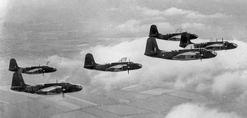 Royal Air Force Bostons in formation (UK Government)