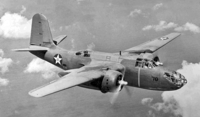 A US Army Air Corps Douglas A-20A Havoc of the 58th Bomb Squadron over Oahu, Hawaii in 1941 (US Air Force)