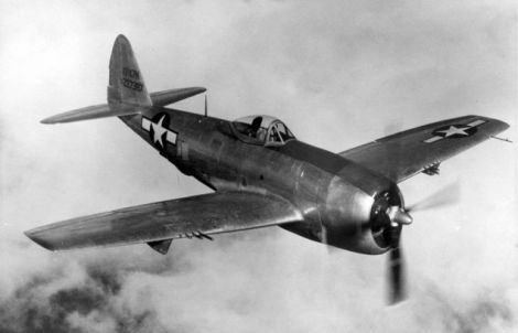 Republic P-47N Thunderbolt, specially designed for B-29 escort duty over Japan. Fuel tanks were added to the wings, and the wingtips were squared off to improve roll rate. This was the final variant of the Thunderbolt line. (US Air Force)