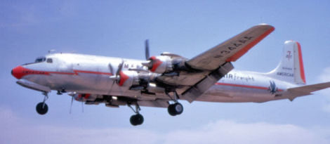 Douglas DC-7F freighter of American Airlines Freight photographed in 1962. (Bill Larkins)